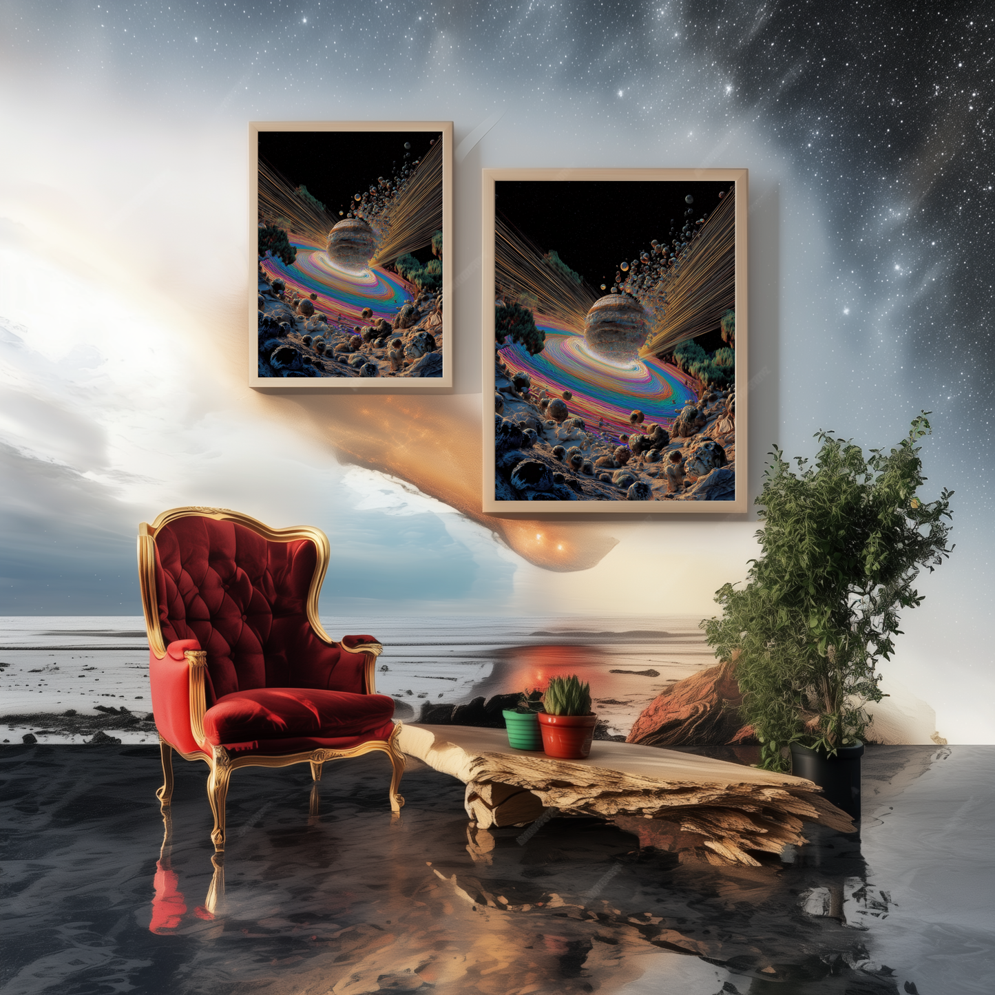 Aurora Rings - Wall Art