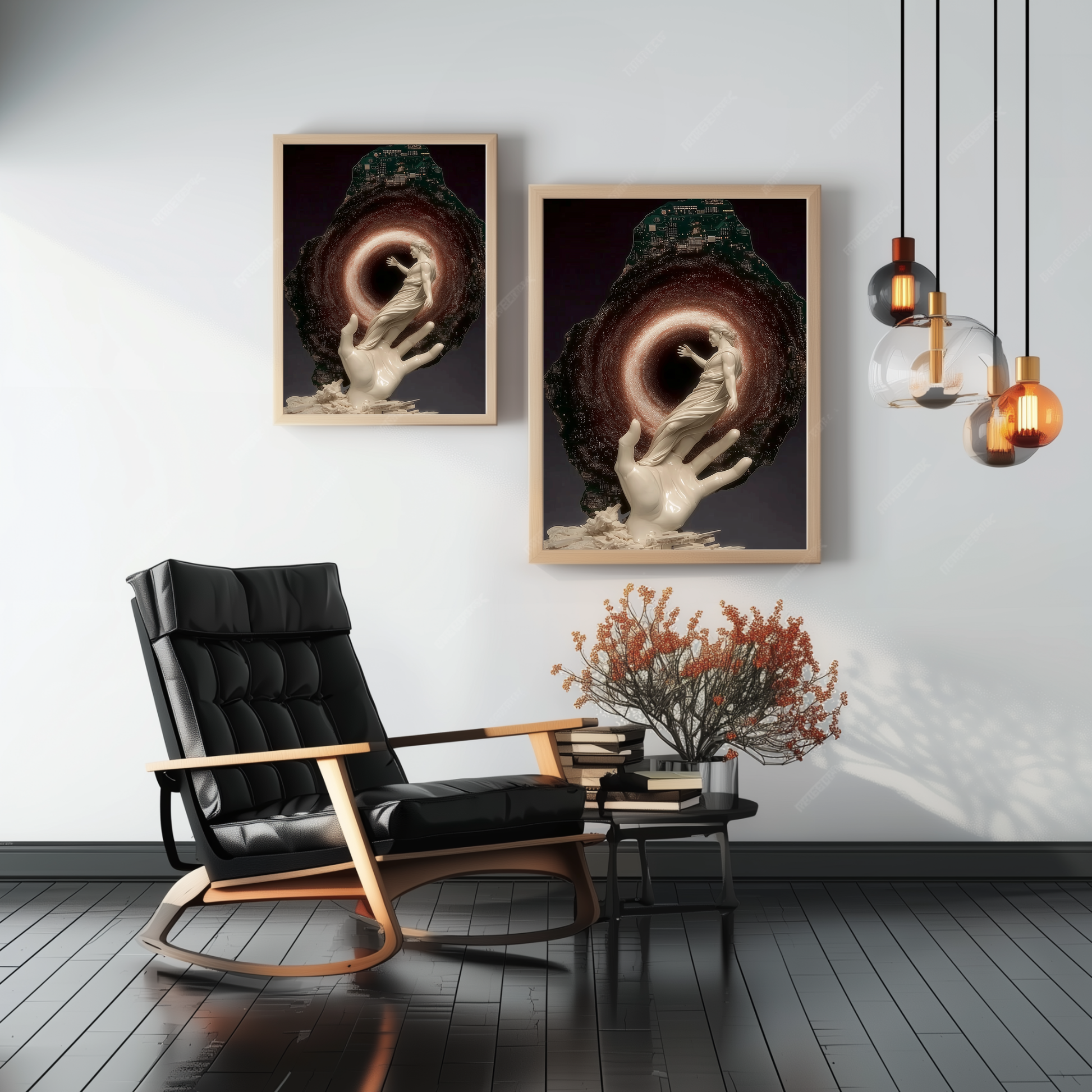 Hand of the Singularity – Framed spiritual poster – home decor