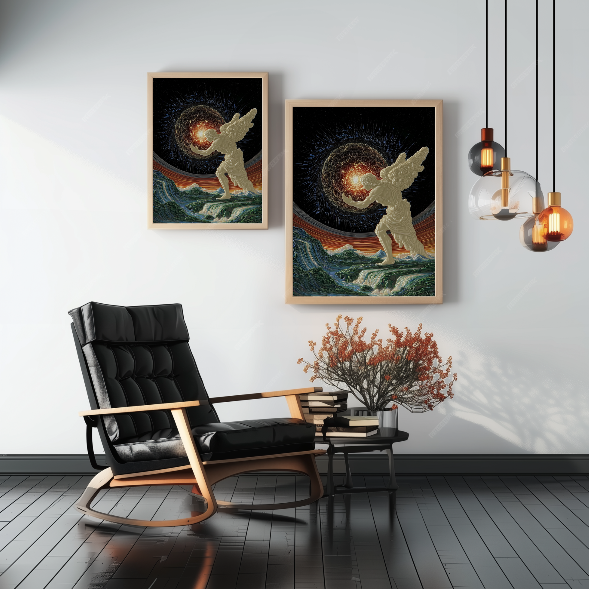 Genesis Ignis – Framed spiritual poster – home decor