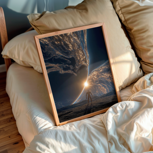 Lux Terminus – Cosmic wall art in living room setup