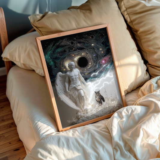 Nox Aeternum – Cosmic wall art in living room setup