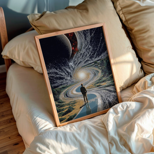Threshold – Cosmic wall art in living room setup