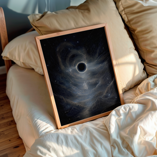 Born to Oblivion – Cosmic wall art in living room setup