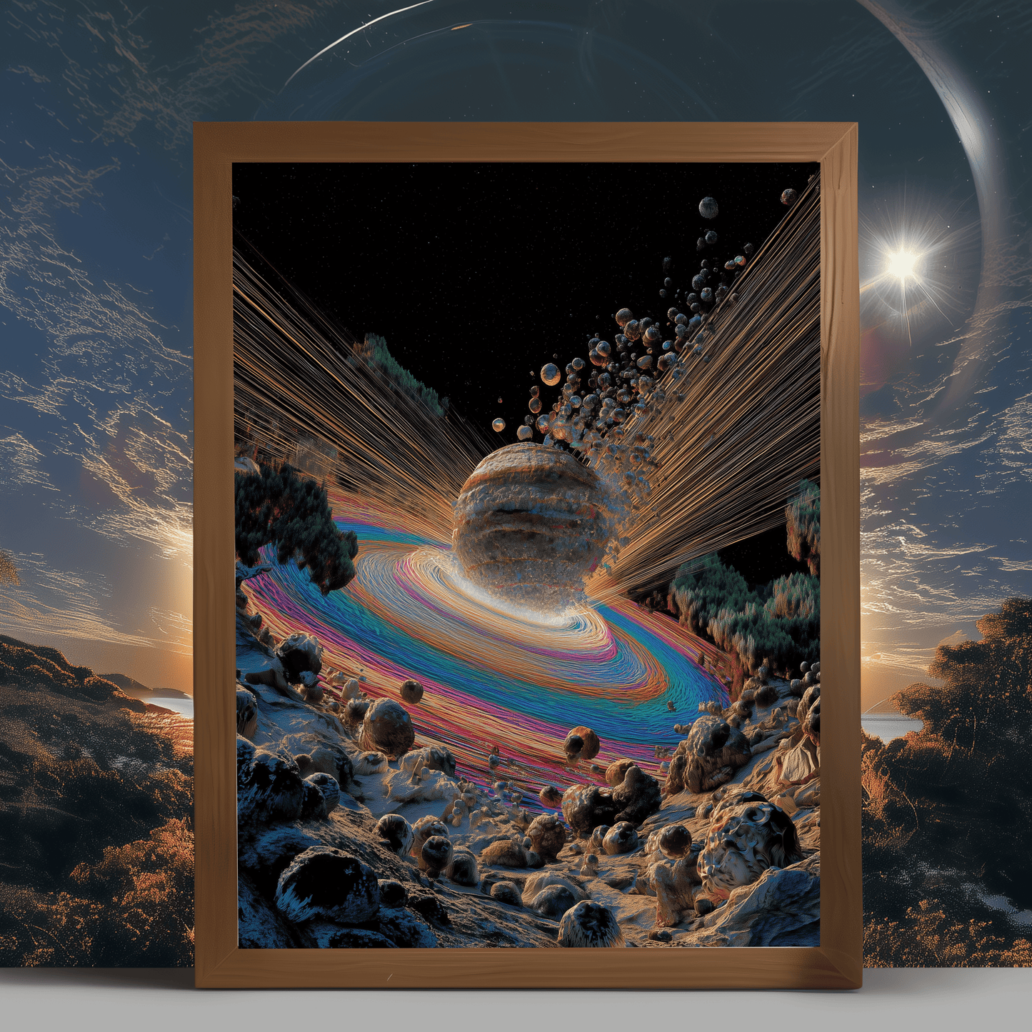 Aurora Rings - Wall Art