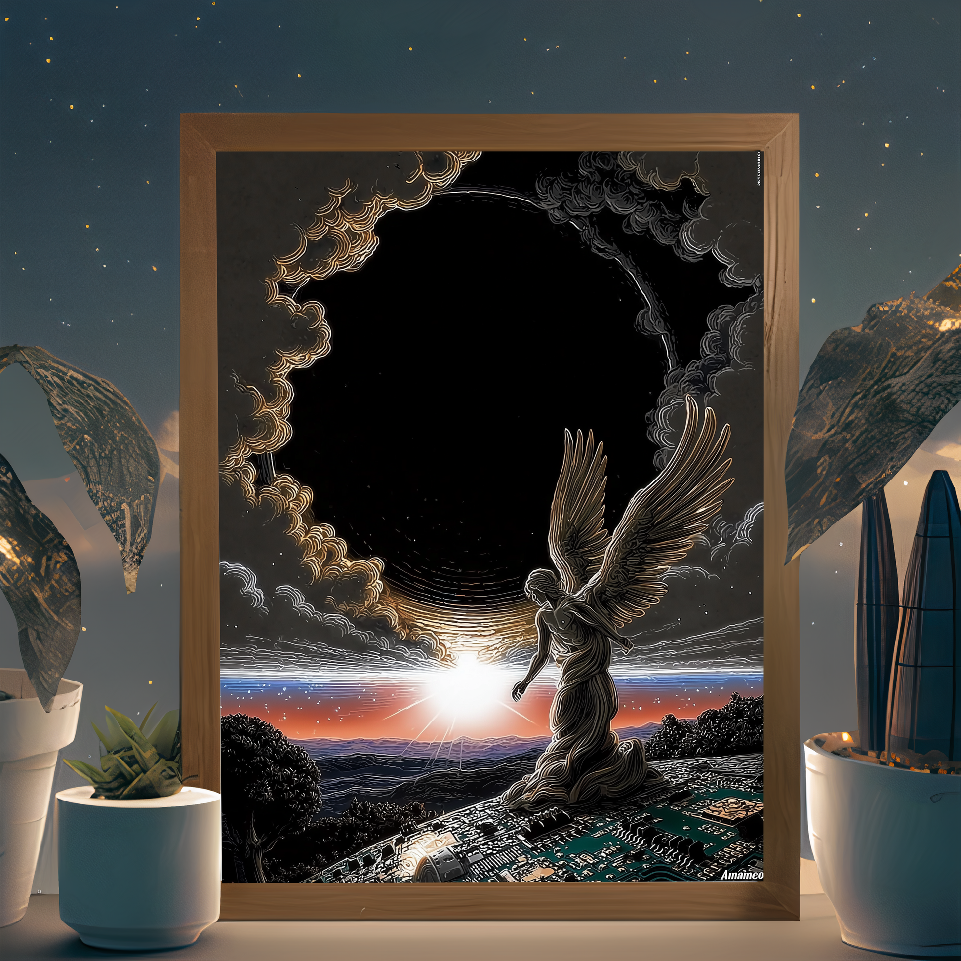 Silica Dawn wall art by Modulya – premium HD print