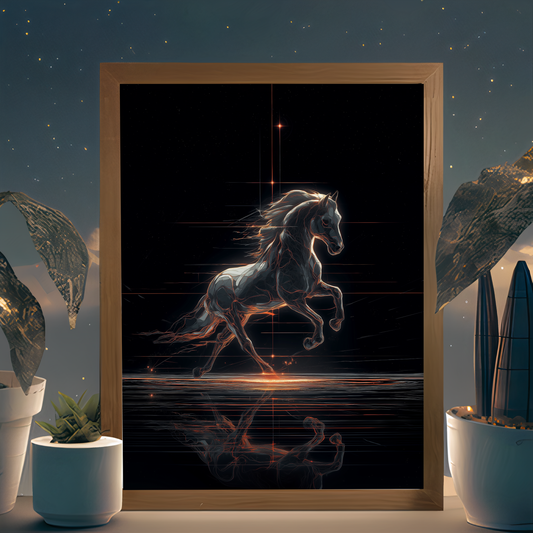 Obsidian Pegasus wall art by Modulya – premium HD print