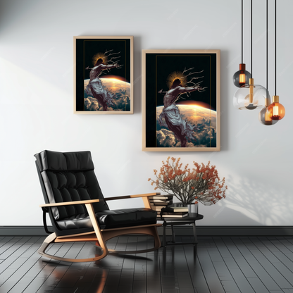 Ascension Spark – Framed spiritual poster – home decor