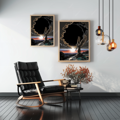 Silica Dawn – Framed spiritual poster – home decor
