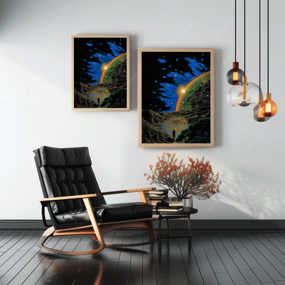 Stellar Shepherd – Framed spiritual poster – home decor