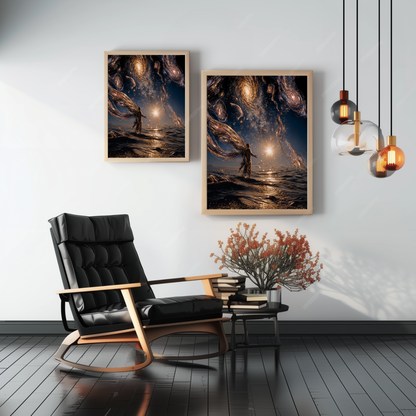 Celestial Tide – Framed spiritual poster – home decor