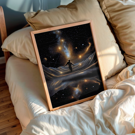 Event Horizon – Cosmic wall art in living room setup