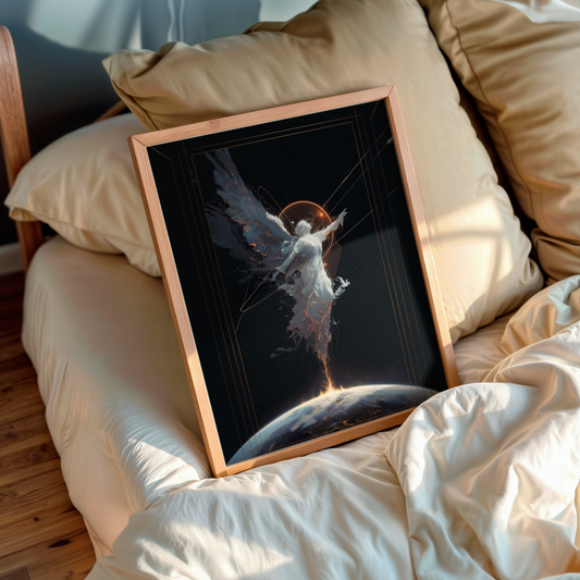 Nova Genesis – Cosmic wall art in living room setup