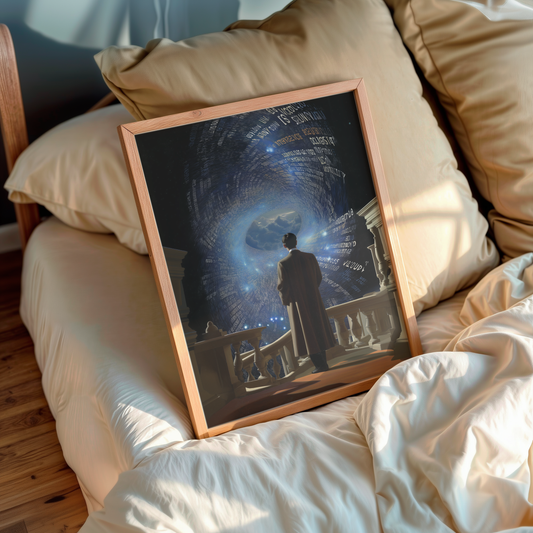 Cogito Infinis – Cosmic wall art in living room setup