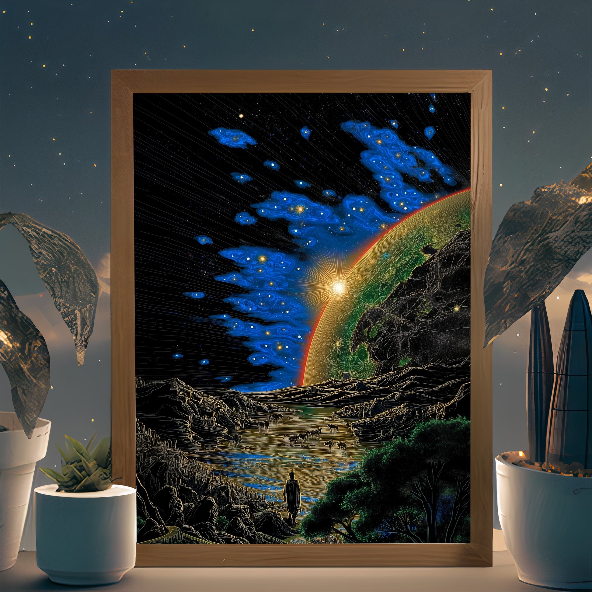 Stellar Shepherd wall art by Modulya – premium HD print